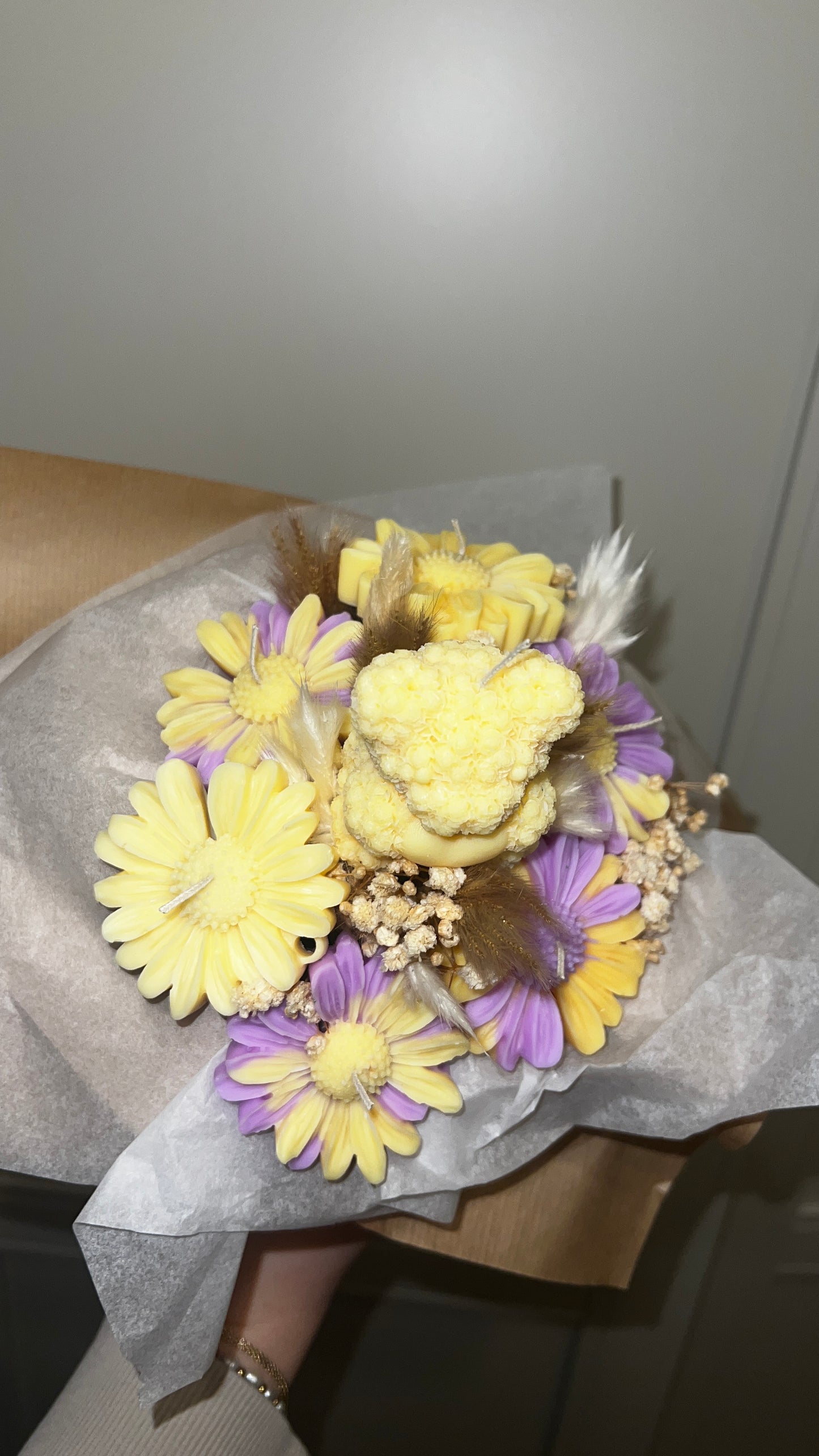 Valentinesbox mit Teddy aus Kerzen🧸🌸💗