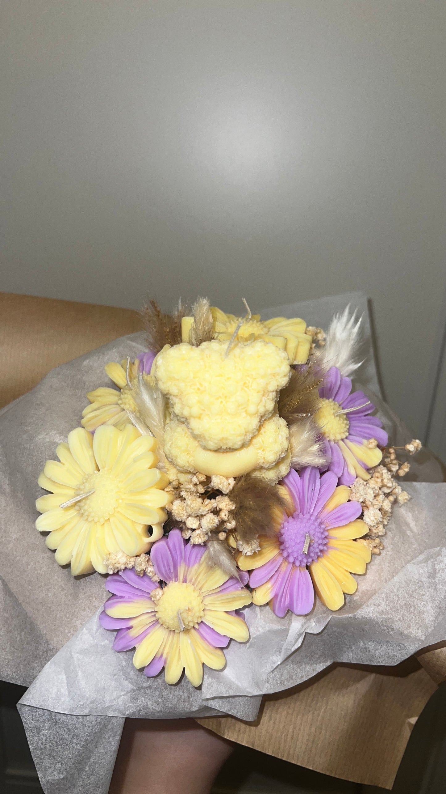 Valentinesbox mit Teddy aus Kerzen🧸🌸💗
