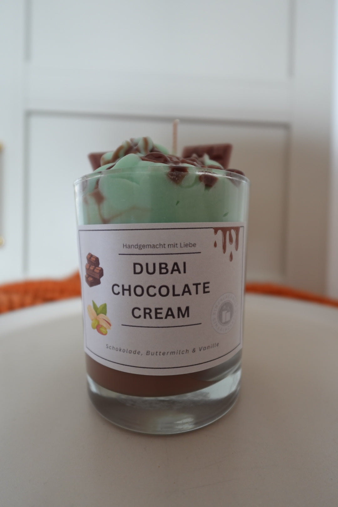 DUBAI CHOCOLATE-CREAM CANDLE🍫