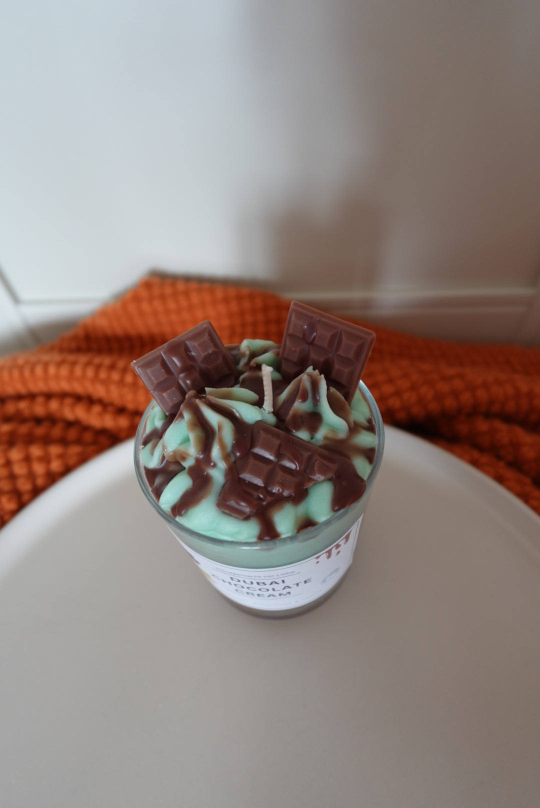 DUBAI CHOCOLATE-CREAM CANDLE🍫