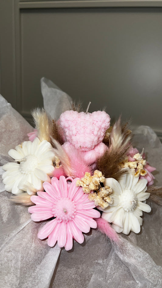 Valentinesbox mit Teddy aus Kerzen🧸🌸💗