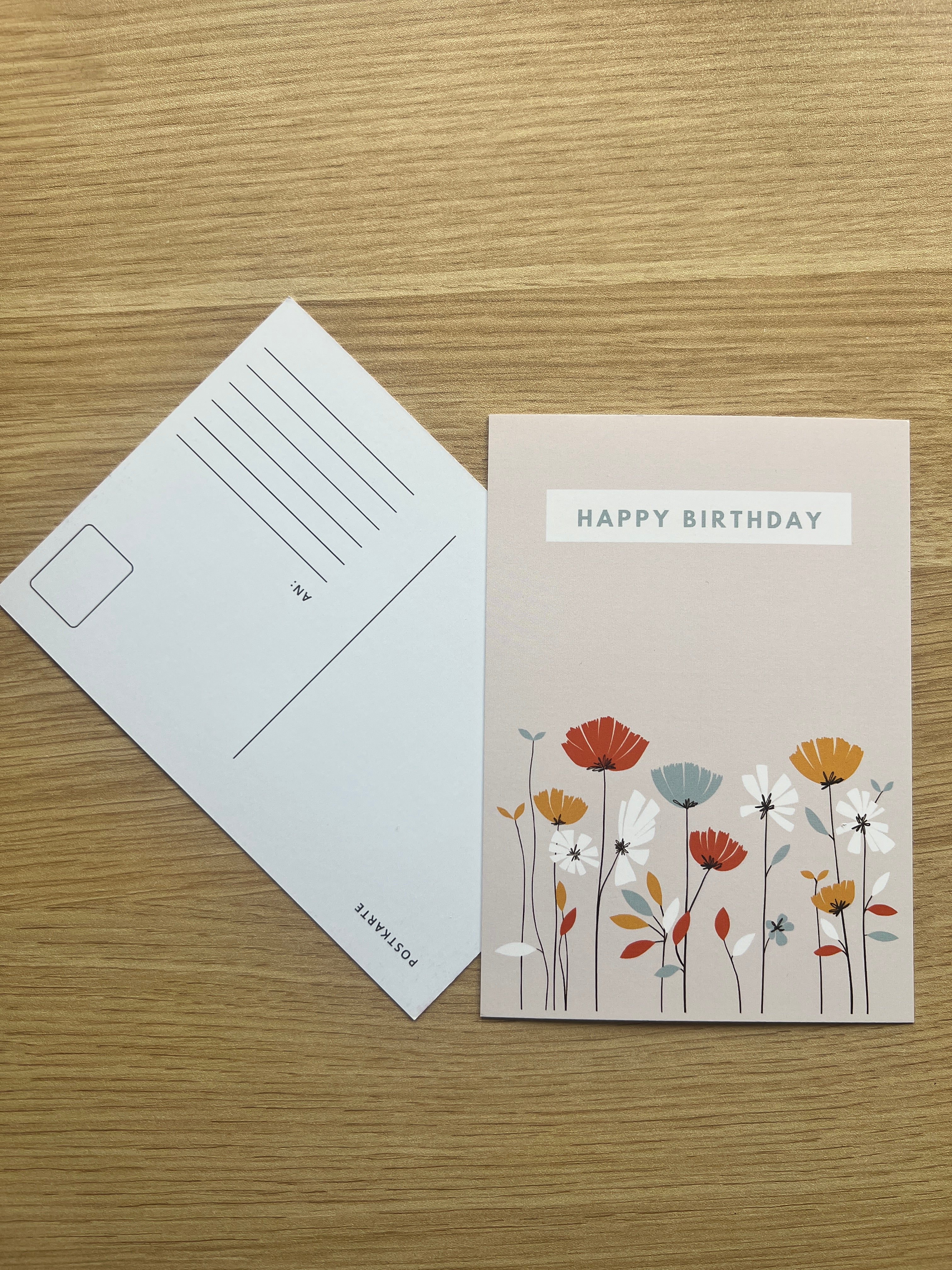 Happy Birthday Postkarte