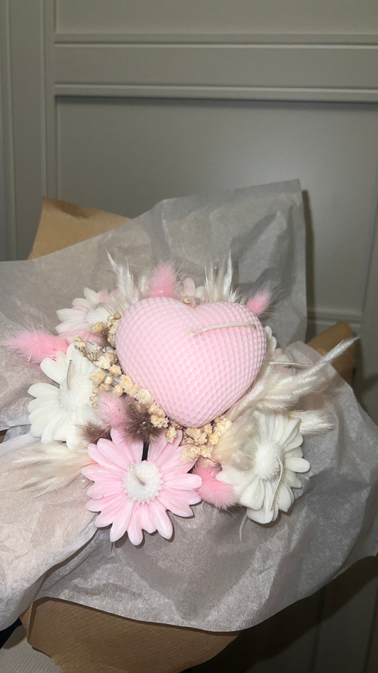 Valentine´s Blumenbox mit Herzkerze💗🌺🕯️