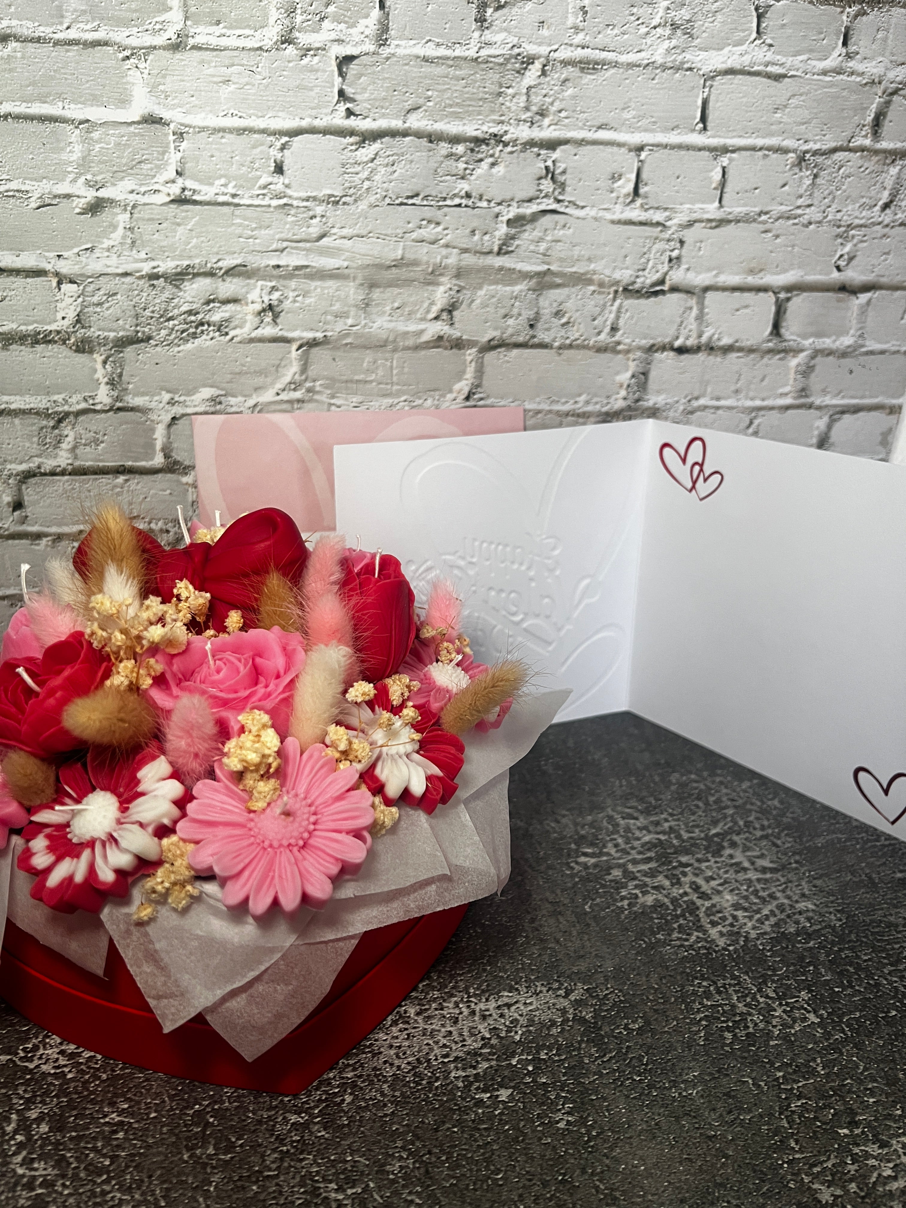 Blumenherzbox aus Kerzen LIMITED EDITION