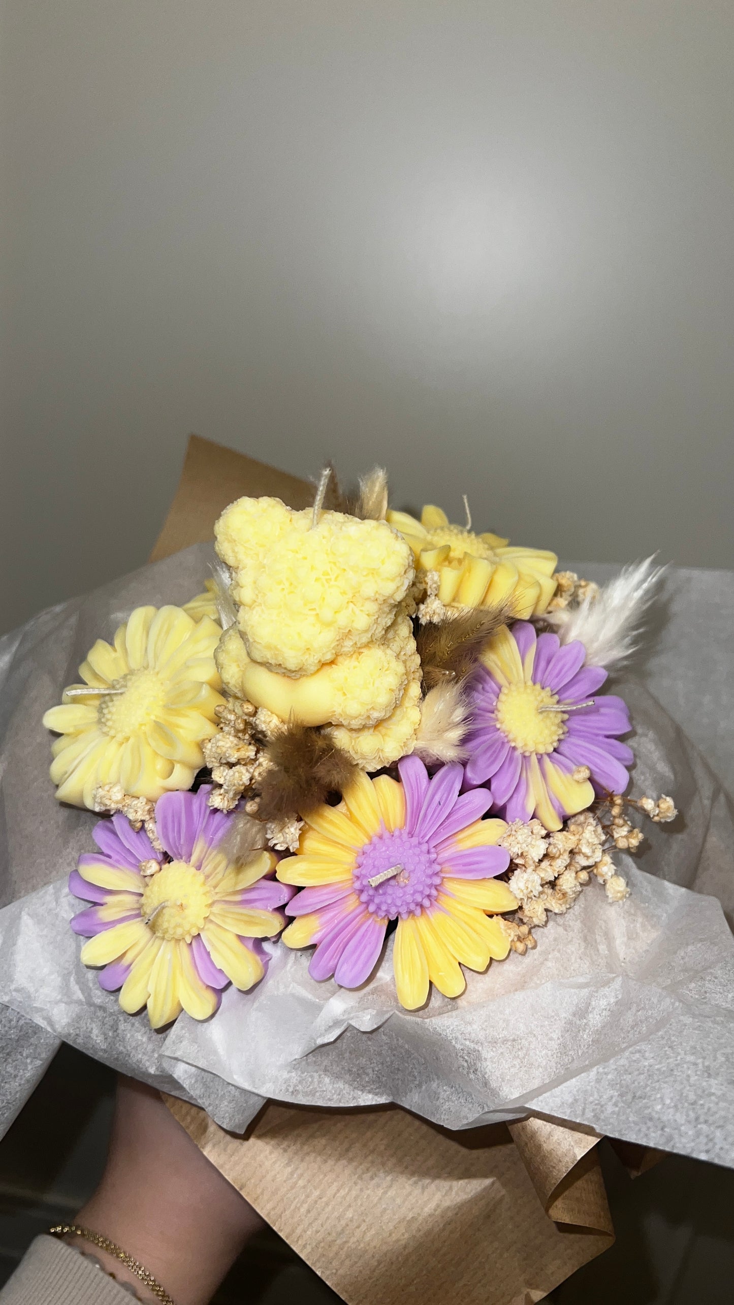 Valentinesbox mit Teddy aus Kerzen🧸🌸💗